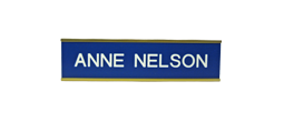 W35 - 2" x 10" Wall Name Plate in Gold Frame