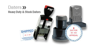 Custom Self-Inking Daters to Stock Daters.
