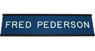 W37 - 2" x 10" Wall Name Plate in Black Frame