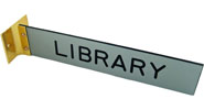 W45 - 2" x 10" Wall Corridor Sign, Gold Frame