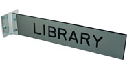 W46 - 2" x 10" Wall Corridor Sign, Silver Frame
