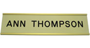 W35 - 2" x 10" Wall Name Plate in Gold Frame
