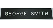 W36 - 2" x 10" Wall Name Plate in Silver Frame