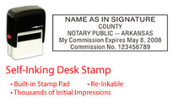 AR-NOTARY-SELF-INKER - Arkansas Notary Self Inking Stamp