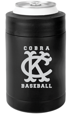 Matte Black KC Cobra Baseball Koozie