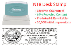 California Notary Desk Stamp