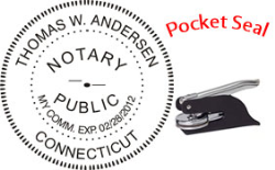 Connecticut Notary Pocket Seal