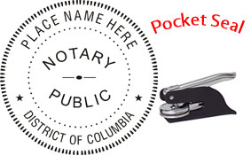 District of Columbia Notary Pocket Seal