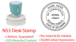 Delaware Notary Desk Stamp