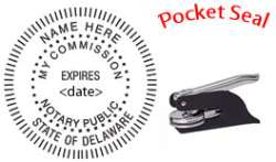 Delaware Notary Pocket Seal
