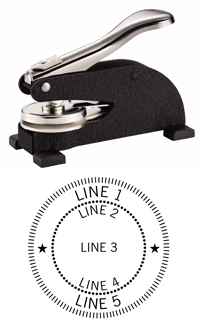 Shiny Desk Embossing Seal (1-5/8" Diameter)