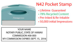 Hawaii Notary Pocket Stamp