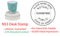 Hawaii Notary Desk Stamp