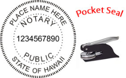 Hawaii Notary Pocket Seal