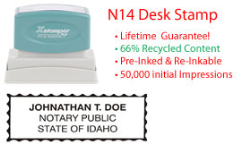 Idaho Notary Desk Stamp