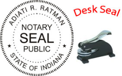 Indiana Notary Desk Seal