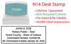 Indiana Notary Desk Stamp