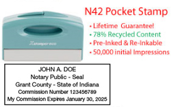 Indiana Notary Pocket Stamp