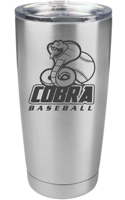 20 oz Stainless Steel Cobra Baseball Tumbler
