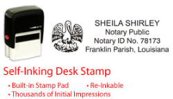 LA-NOTARY-SELF-INKER - Louisiana Notary Self Inking Stamp