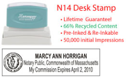 Massachusetts Notary Desk Stamp