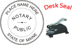 Maine Notary Desk Seal