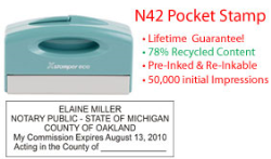 Michigan Notary Pocket Stamp