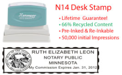Minnesota Notary Desk Stamp