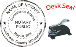 Mississippi Notary Desk Seal