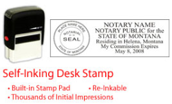 MT-NOTARY-SELF-INKER - Montana Notary Self Inking Stamp