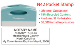 North Carolina Notary Pocket Stamp