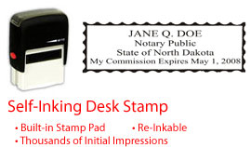 ND-NOTARY-SELF-INKER - North Dakota Notary Self Inking Stamp