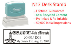 NE-NOTARY-N13 - Nebraska Notary Desk Stamp