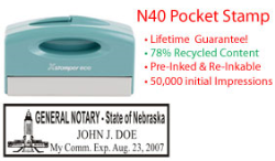 Nebraska Notary Pocket Stamp
