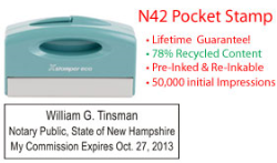 New Hampshire Notary Pocket Stamp