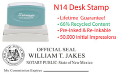 New Mexico Notary Desk Stamp