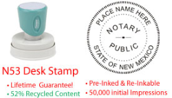 New Mexico Round Notary Desk Stamp