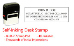 OK-NOTARY-SELF-INKER - Oklahoma Notary Self Inking Stamp