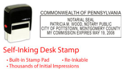 PA-NOTARY-SELF-INKER - Pennsylvania Notary Self Inking Stamp