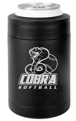 Matte Black Cobra Softball Koozie