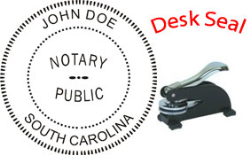South Carolina Notary Desk Seal