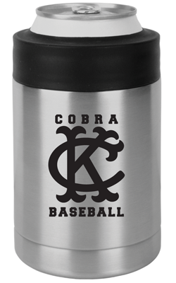 Stainless Steel KC Cobra Baseball Koozie