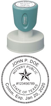 Texas Round Notary Desk Stamp
