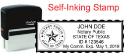 TX-NOTARY-SELF-INKER - Texas Notary Self Inking Stamp