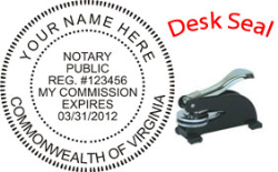 Virginia Notary Desk Seal