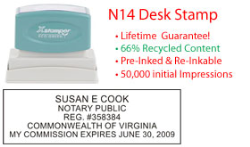 Virginia Notary Desk Stamp