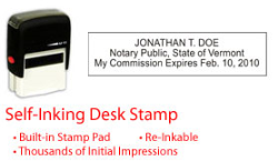 VT-NOTARY-SELF-INKER - Vermont Notary Self Inking Stamp