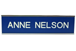 2" x 8" Wall Name Plate in Silver Frame
