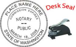 Washington Notary Desk Seal
