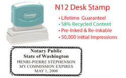 Washington Notary Desk Stamp